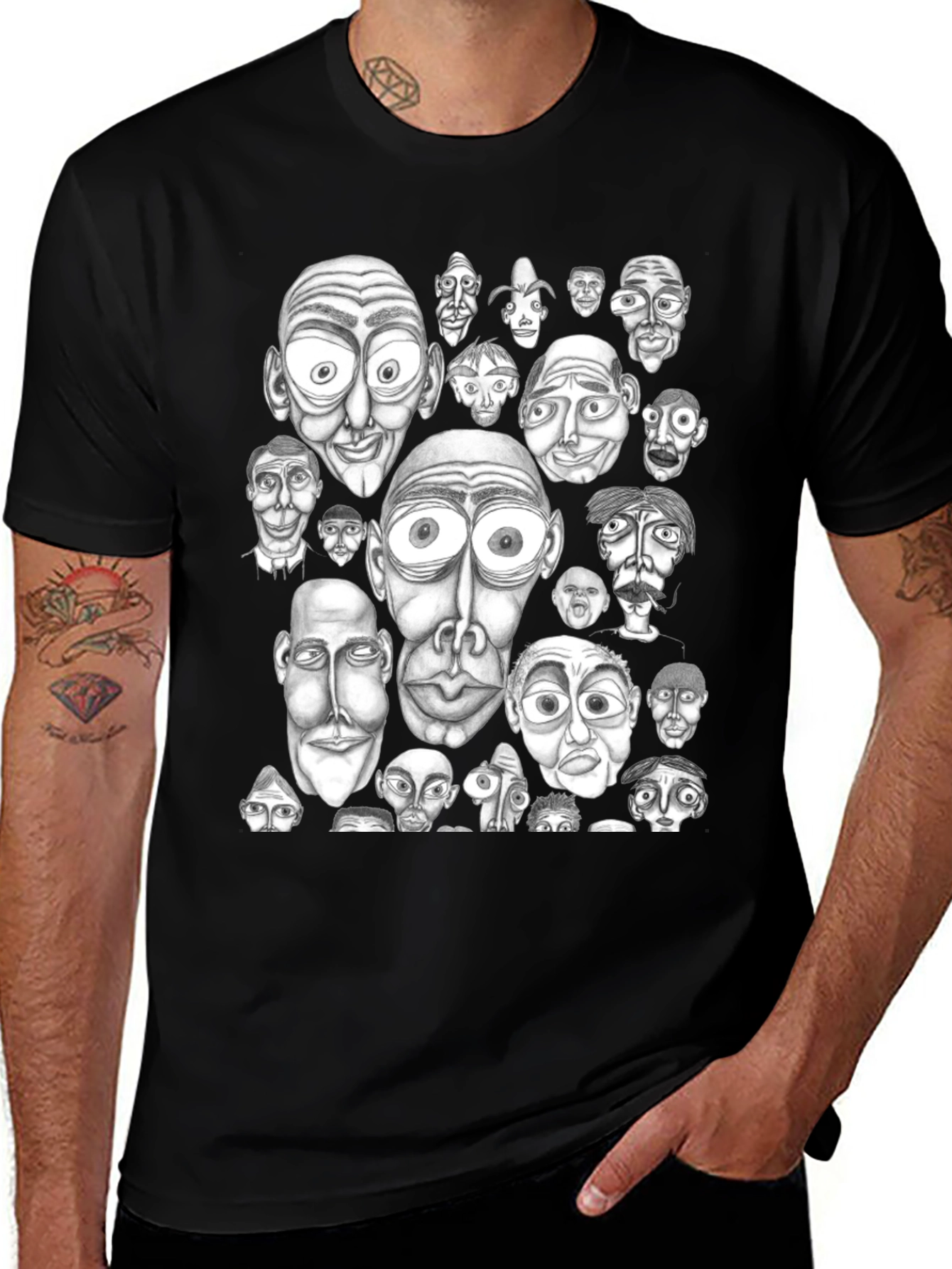 Faces Galore Graphic Tee