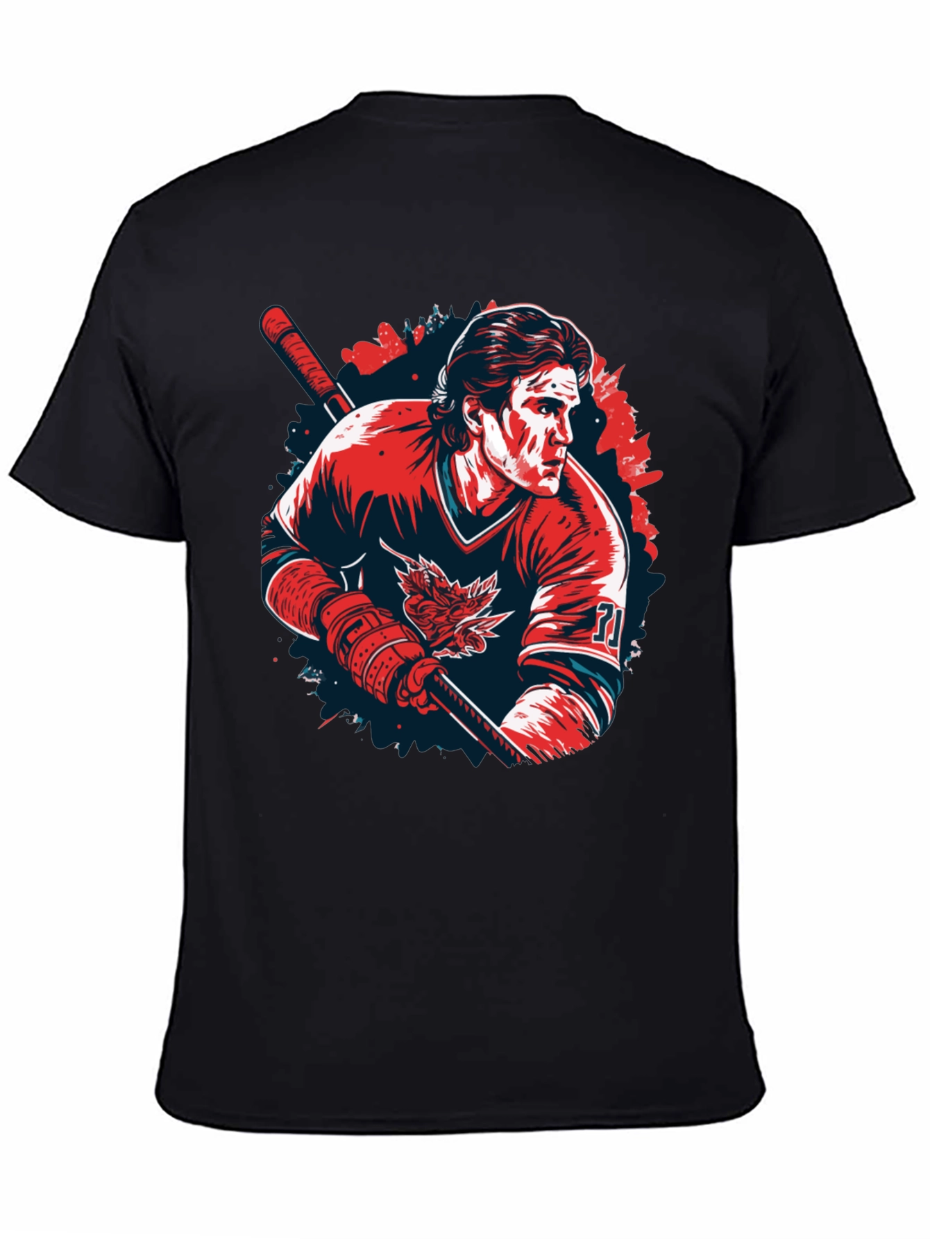 Hockey Player Graphic T-Shirt