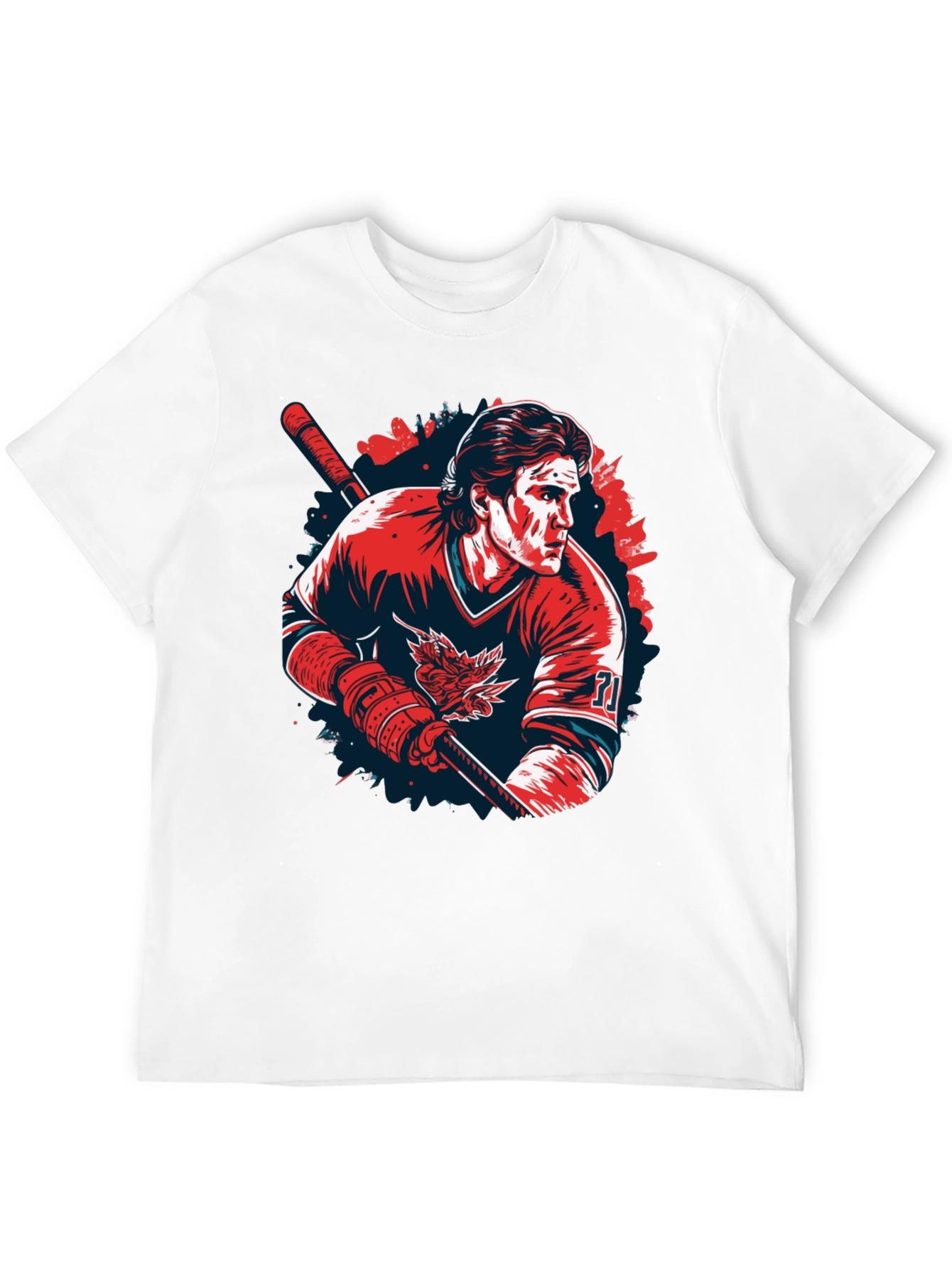 Hockey Player Graphic T-Shirt