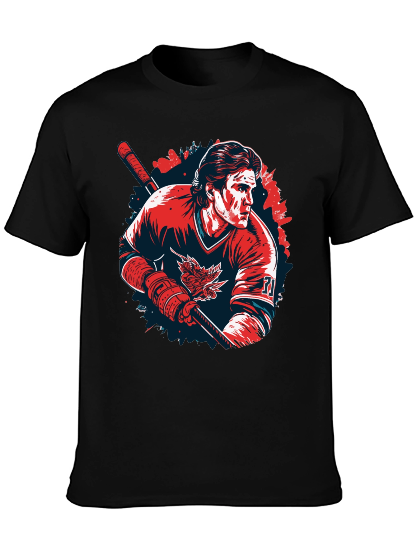 Hockey Player Graphic T-Shirt