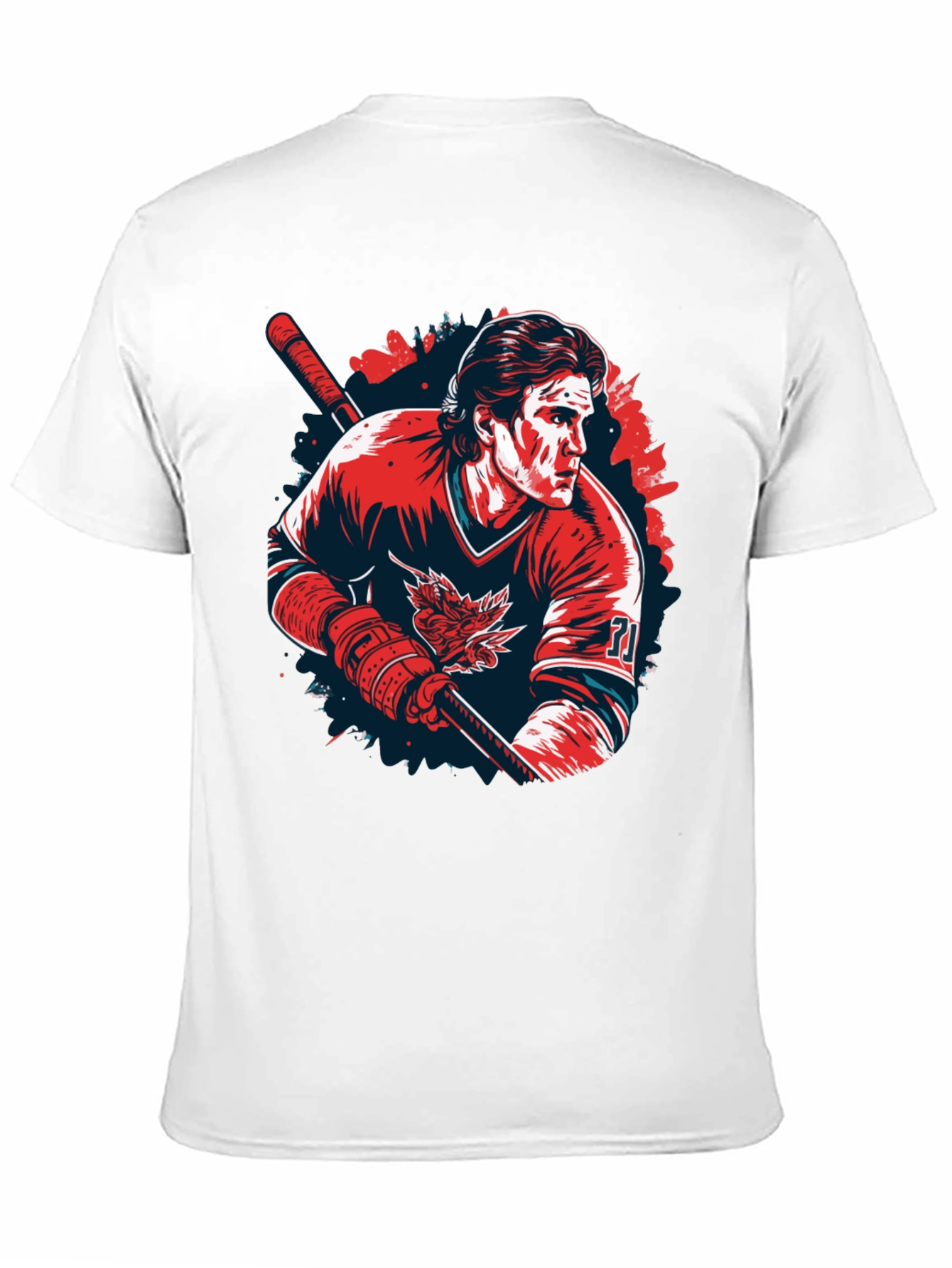 Hockey Player Graphic T-Shirt