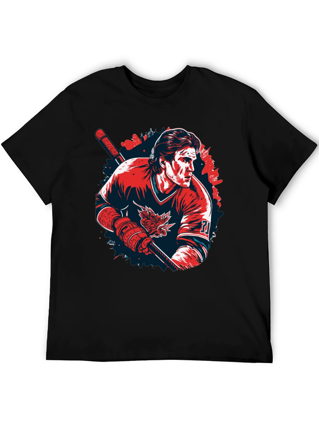 Hockey Player Graphic T-Shirt