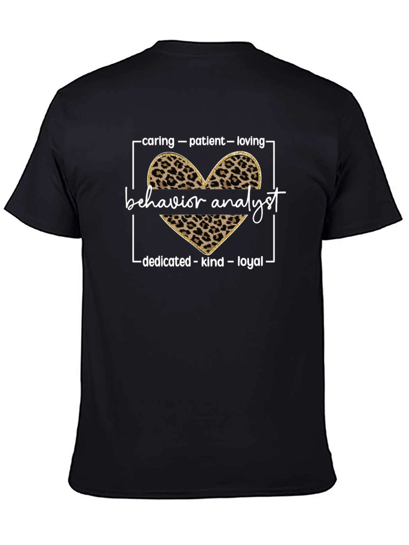 Behavior Analyst Leopard Heart Graphic Tee