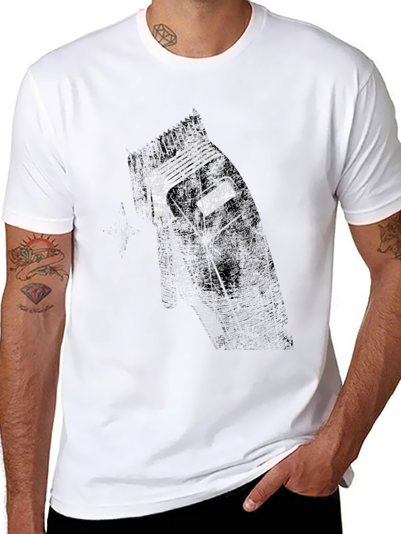 Graphic Barber Clipper Black T-Shirt