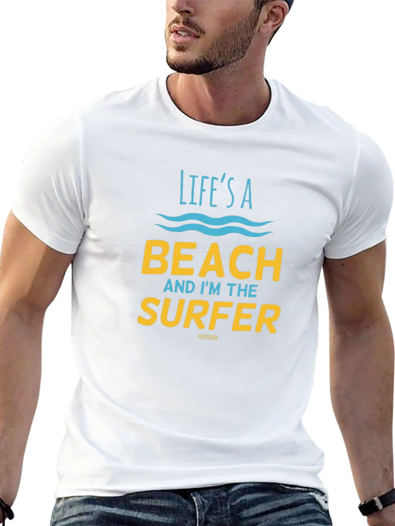 Lifes a Beach T-Shirt - Surfer Graphic Tee
