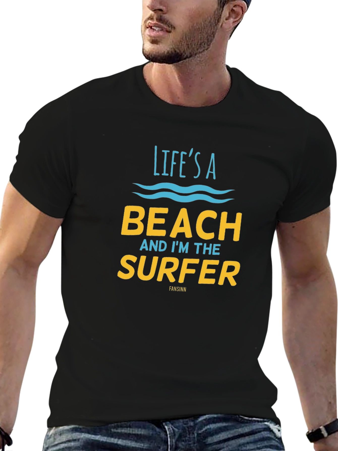 Lifes a Beach T-Shirt - Surfer Graphic Tee
