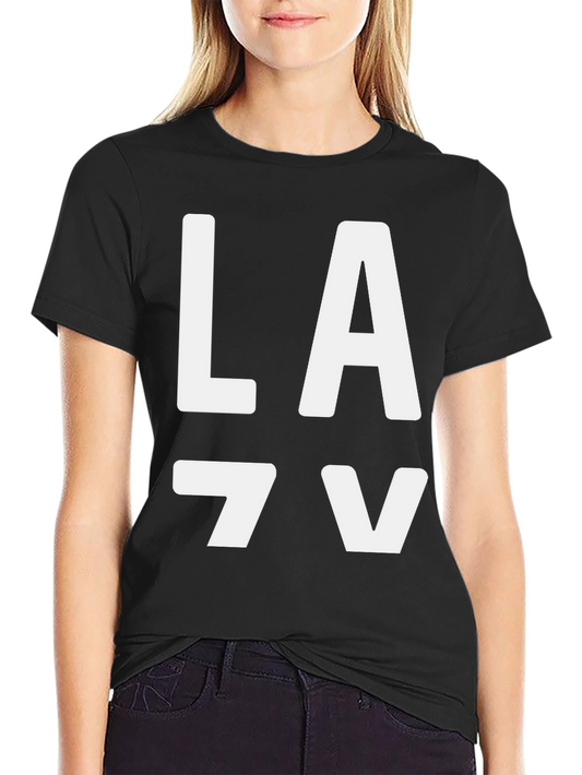 LA T-Shirt - Black Cotton Graphic Tee