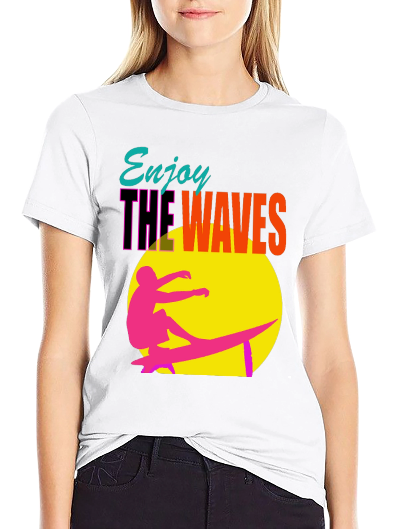 Enjoy the Waves Graphic Tee - Summer Surf Vibes