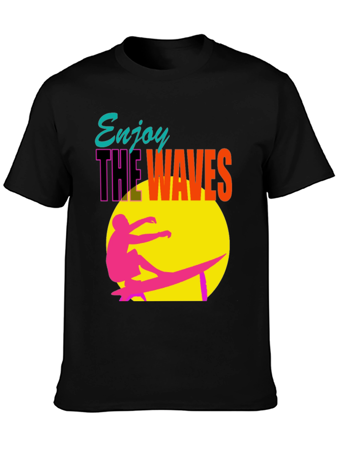 Enjoy the Waves Graphic Tee - Summer Surf Vibes
