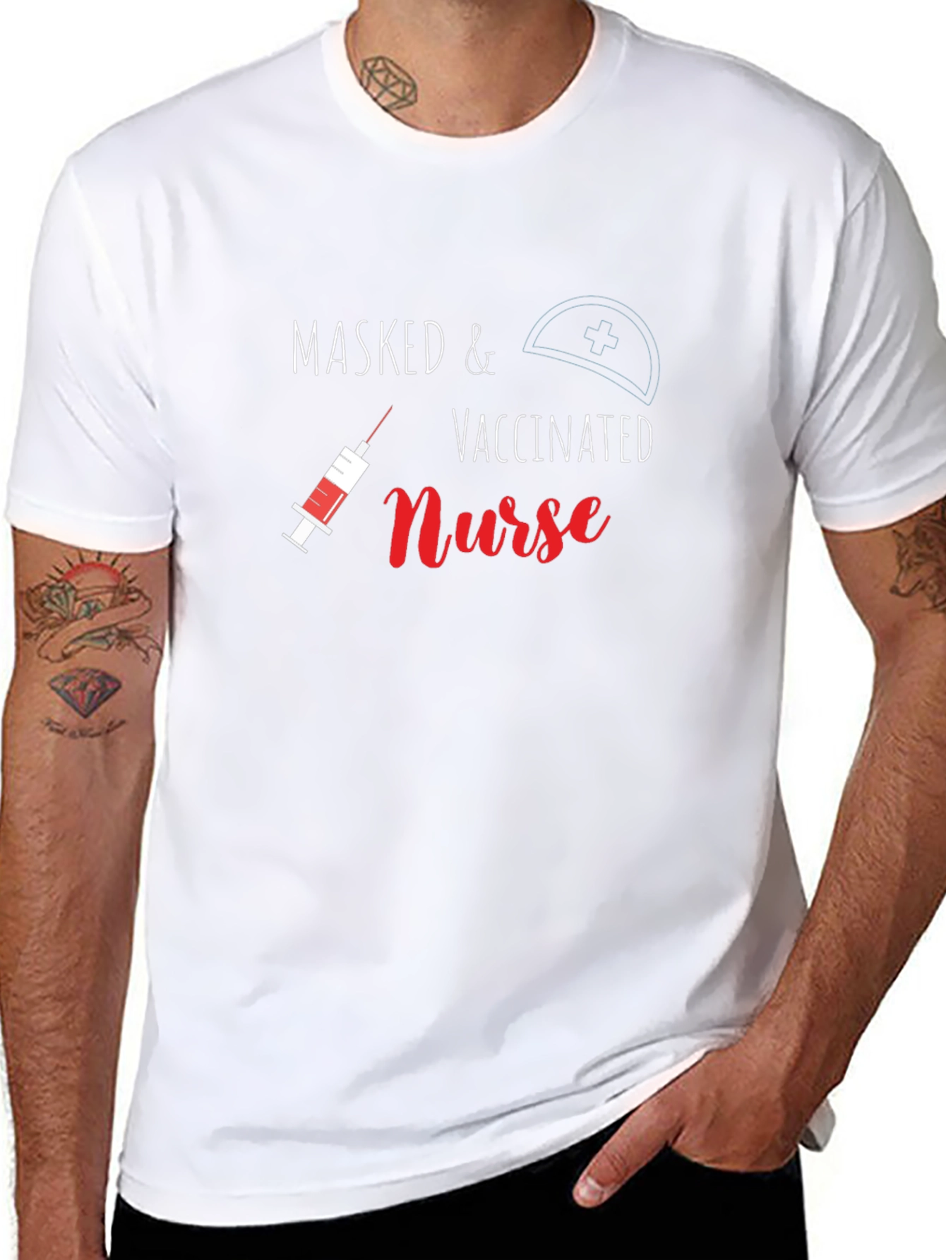 Masked & Vaccinated Nurse T-Shirt