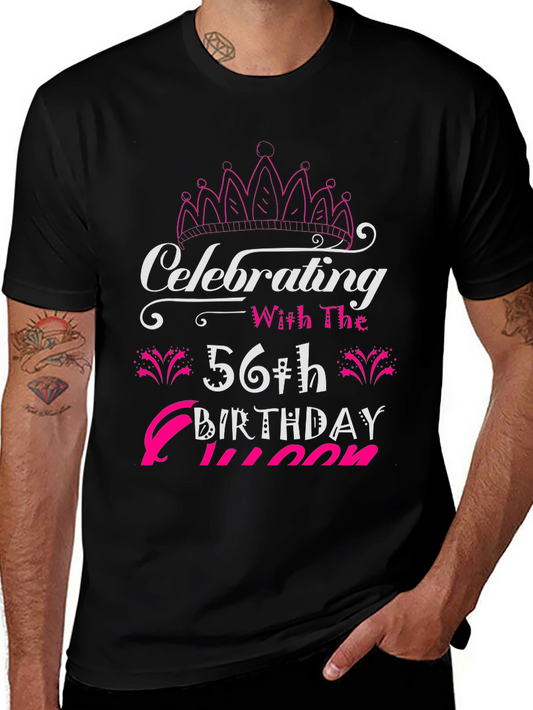 56th Birthday Queen Black T-Shirt