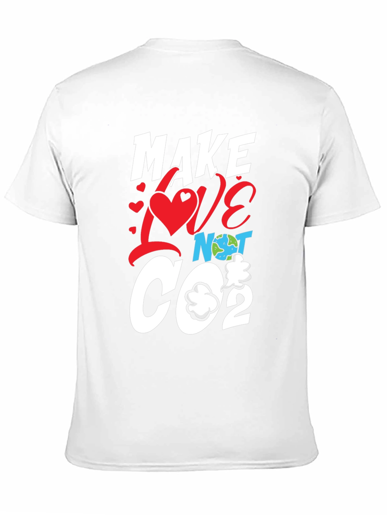 Make Love Not CO2 Graphic Tee - Eco-Friendly Design