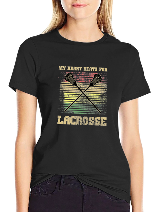 Lacrosse Heartbeat T-Shirt - Vintage Style