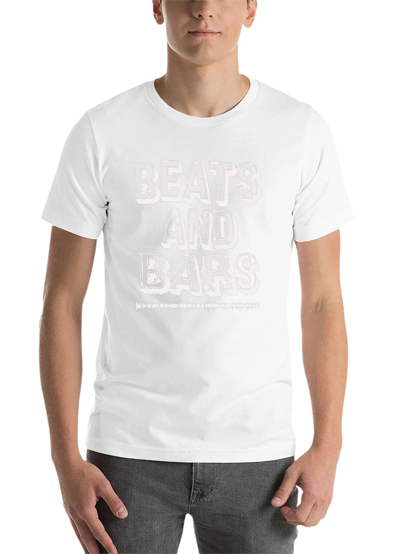 Beats and Bars Graphic Print Black T-Shirt