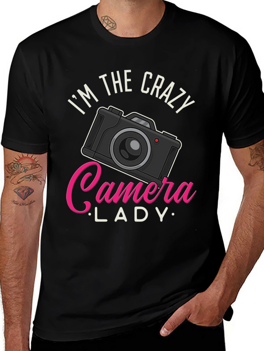 Crazy Camera Lady T-Shirt - Photographer Gift