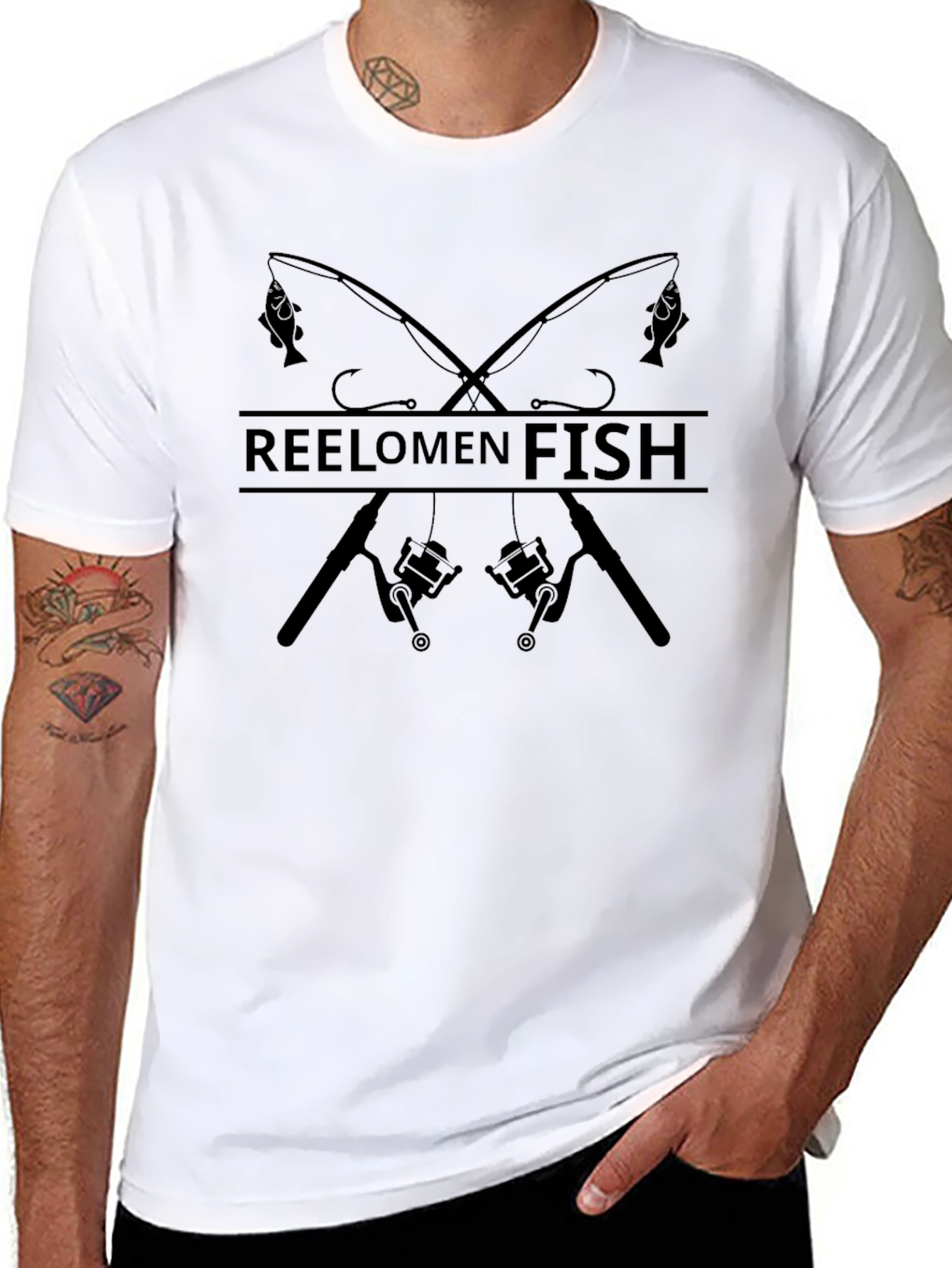 Reel Men Fish Graphic Tee - Fishing Enthusiast Apparel