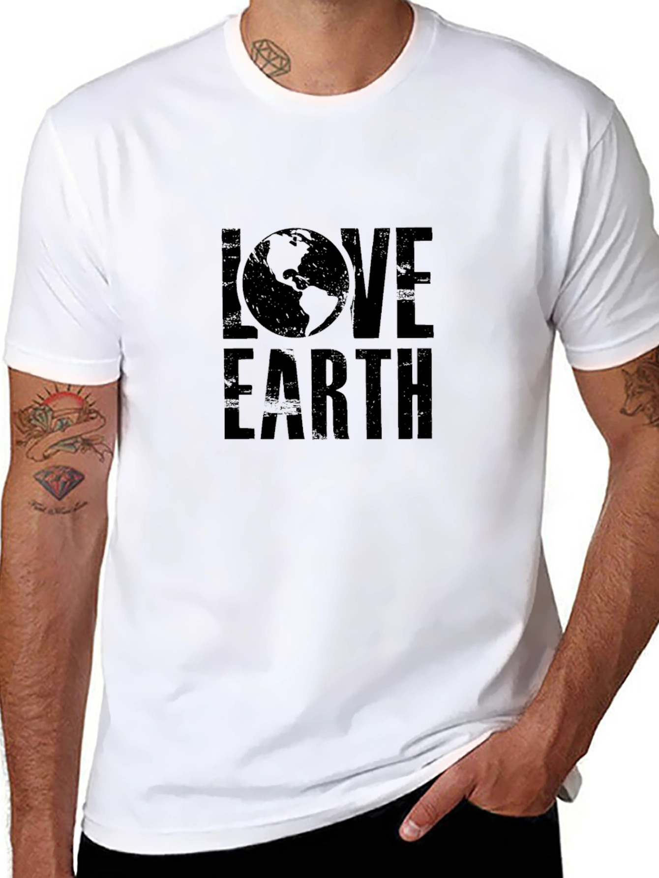 Love Earth Graphic Black T-Shirt