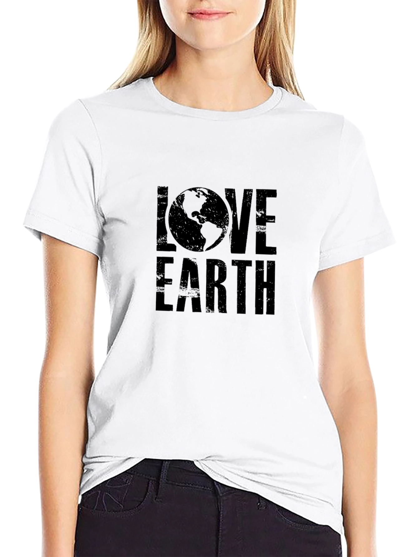 Love Earth Graphic Black T-Shirt