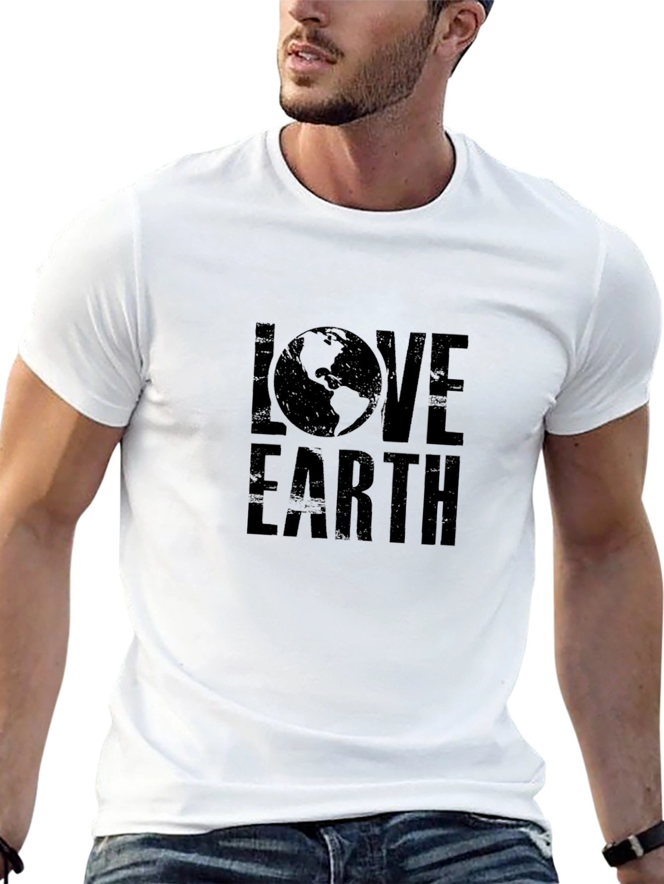 Love Earth Graphic Black T-Shirt