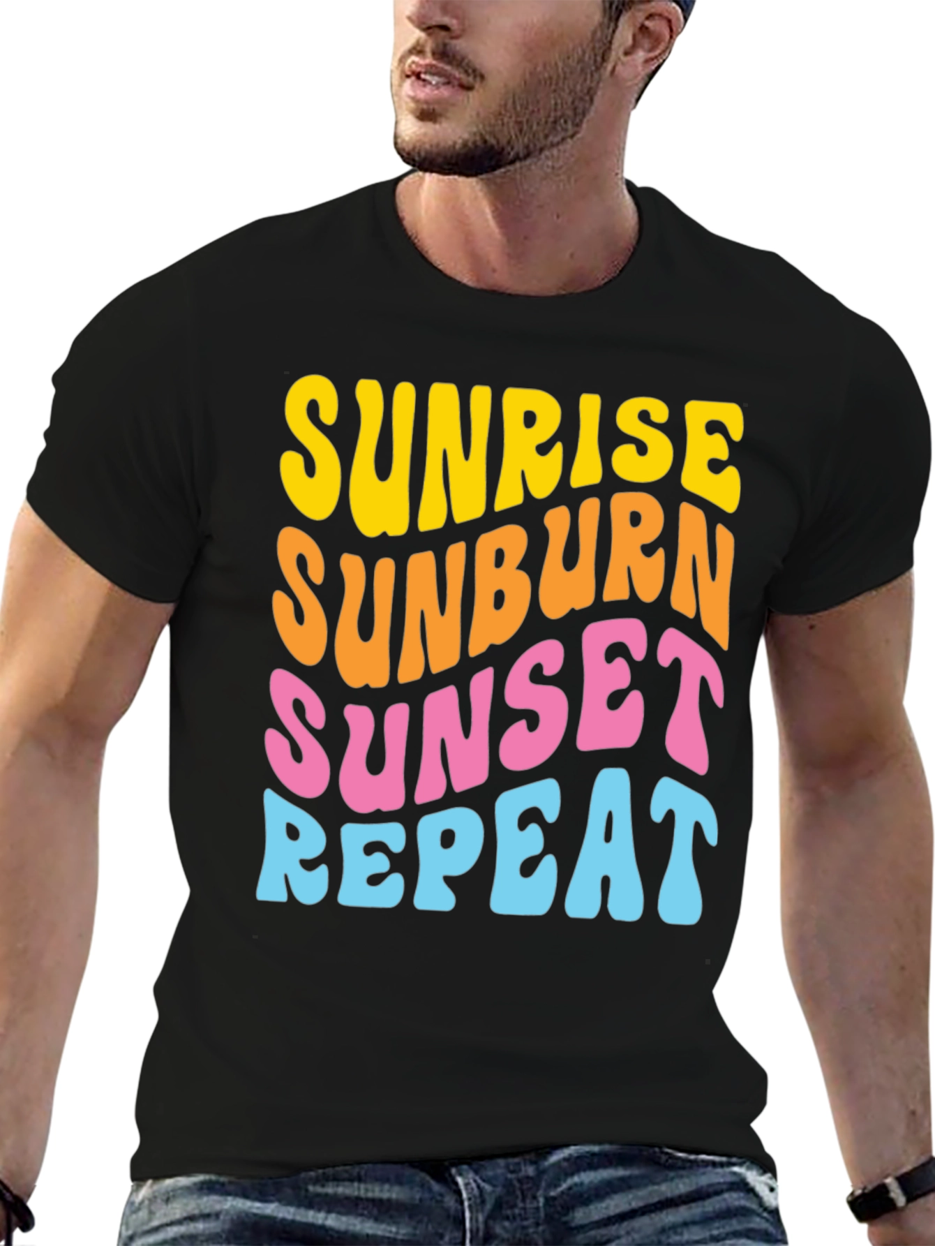 Sunrise Sunburn Sunset Repeat Graphic Tee