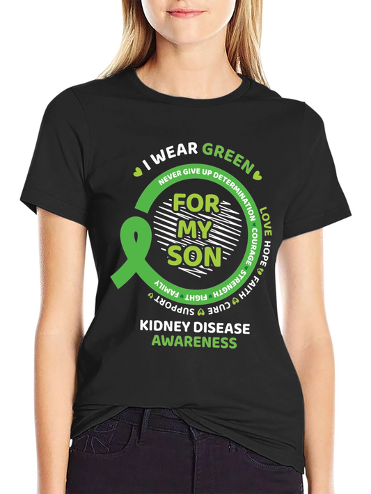 Kidney Disease Awareness Green Ribbon T-Shirt