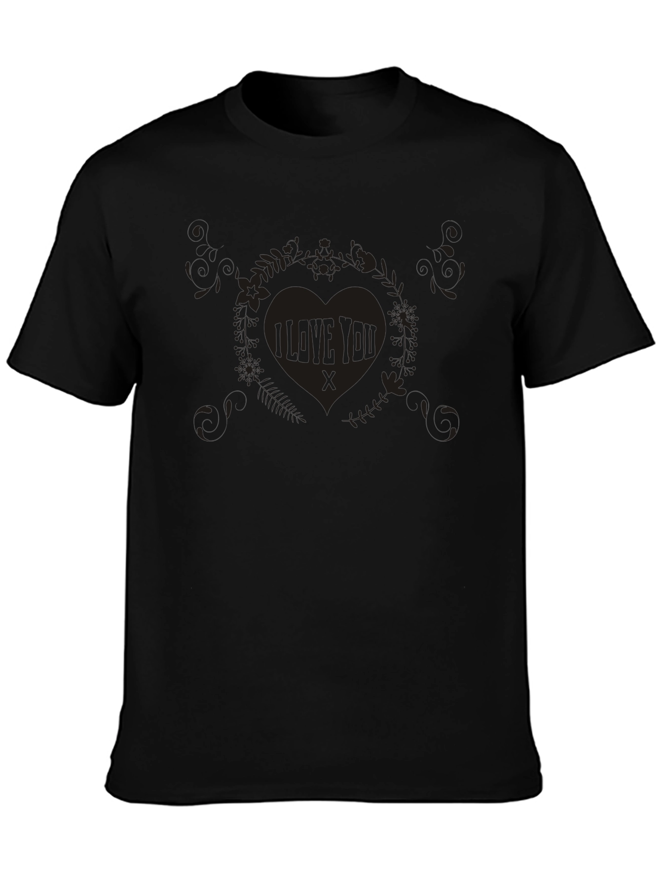 I Love You Graphic T-Shirt - Black
