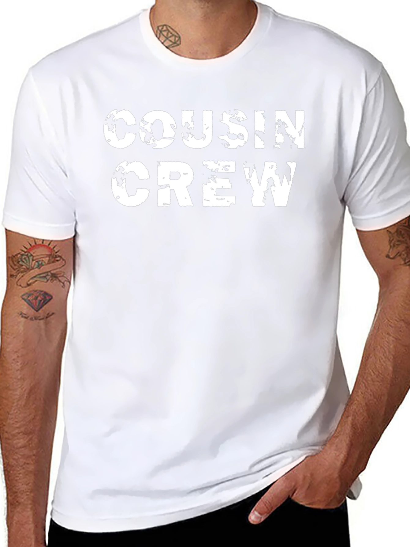Cousin Crew Graphic T-Shirt - Black Cotton Tee