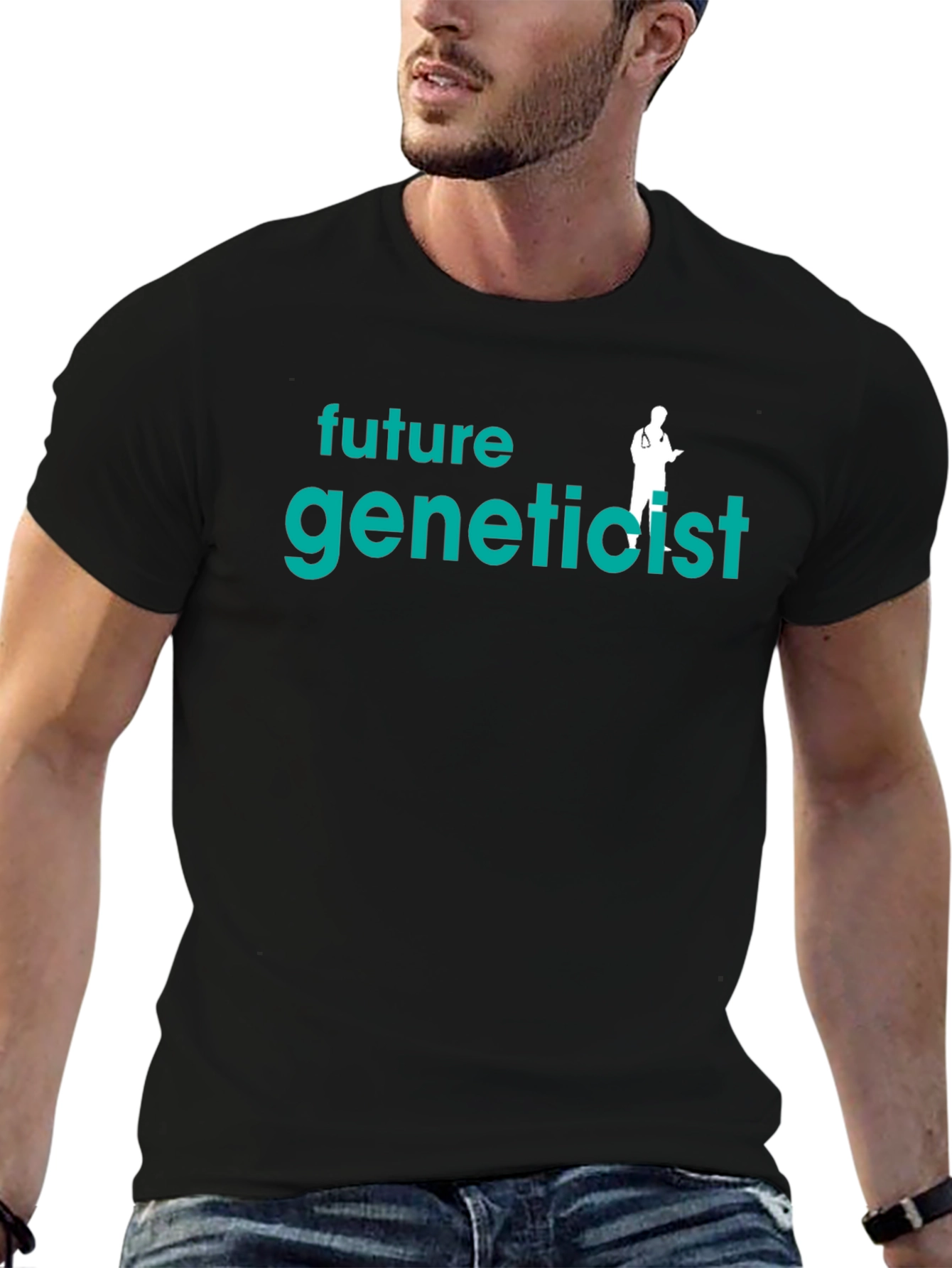 Future Geneticist Black T-Shirt - Science Tee