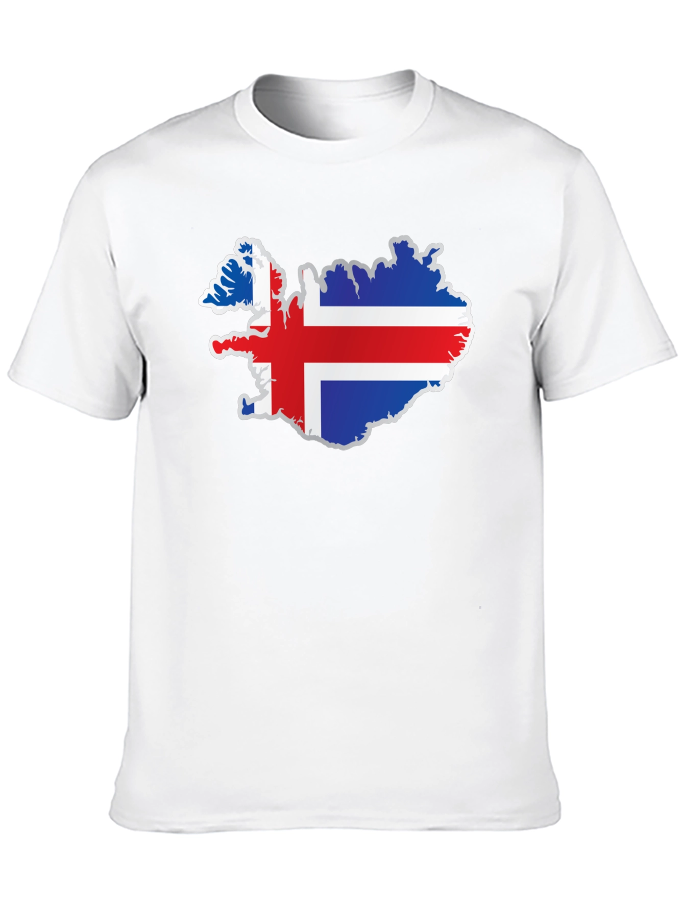 Iceland Flag Map T-Shirt