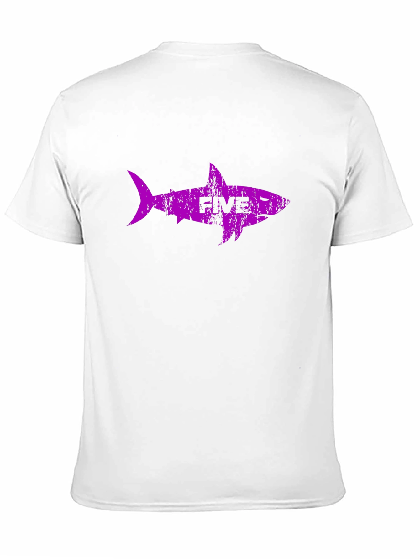 Purple Shark Five Black T-Shirt