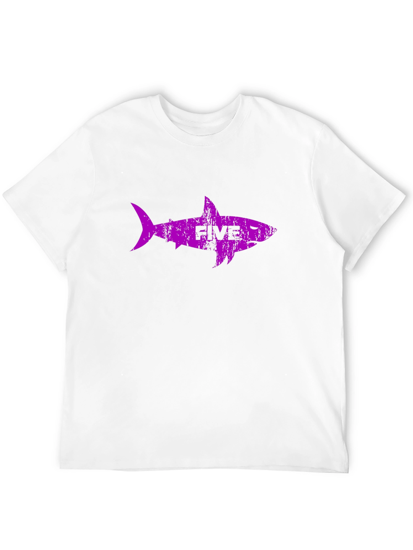 Purple Shark Five Black T-Shirt