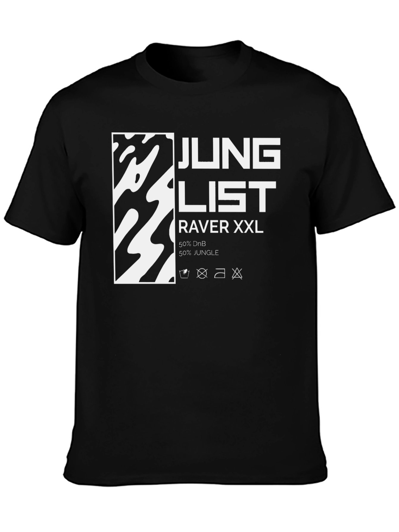 Junglist Raver XXL Black T-Shirt