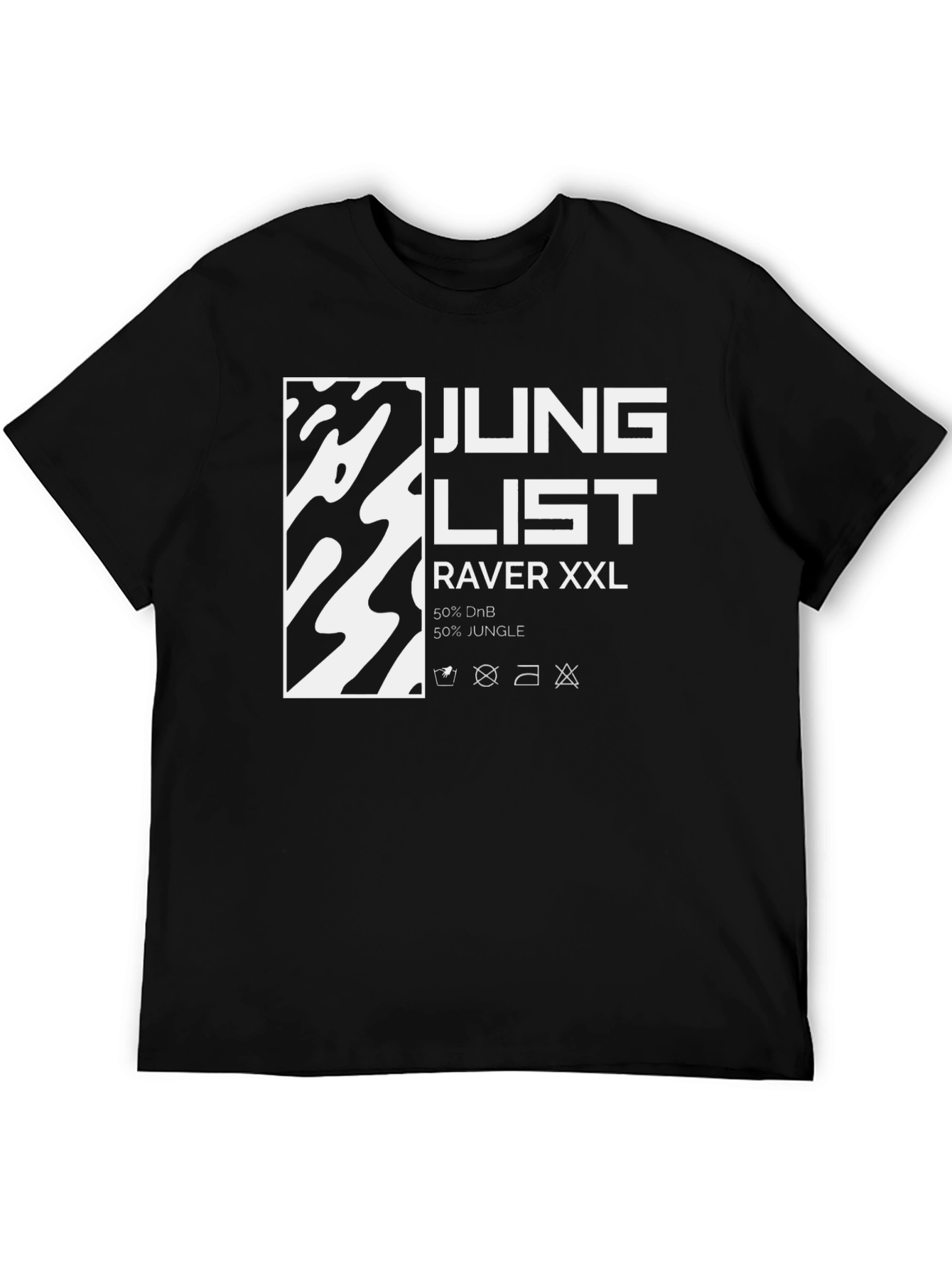 Junglist Raver XXL Black T-Shirt