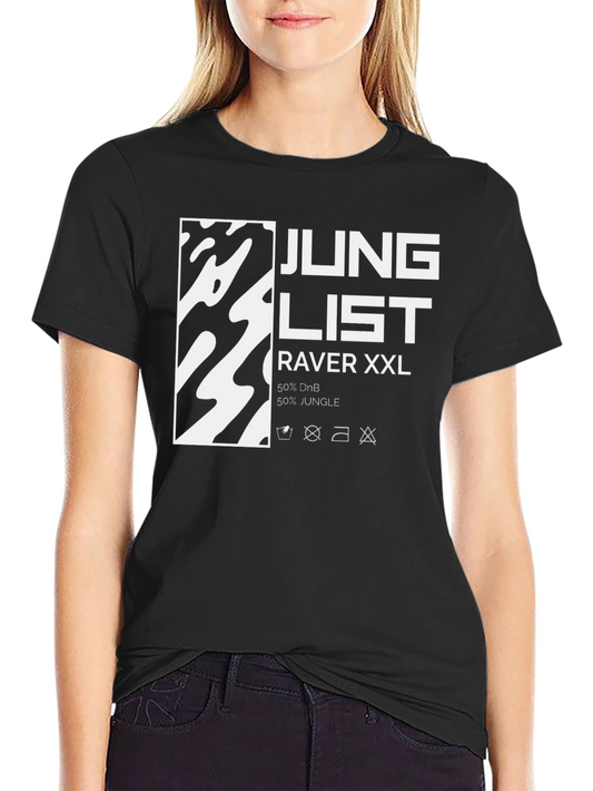 Junglist Raver XXL Black T-Shirt