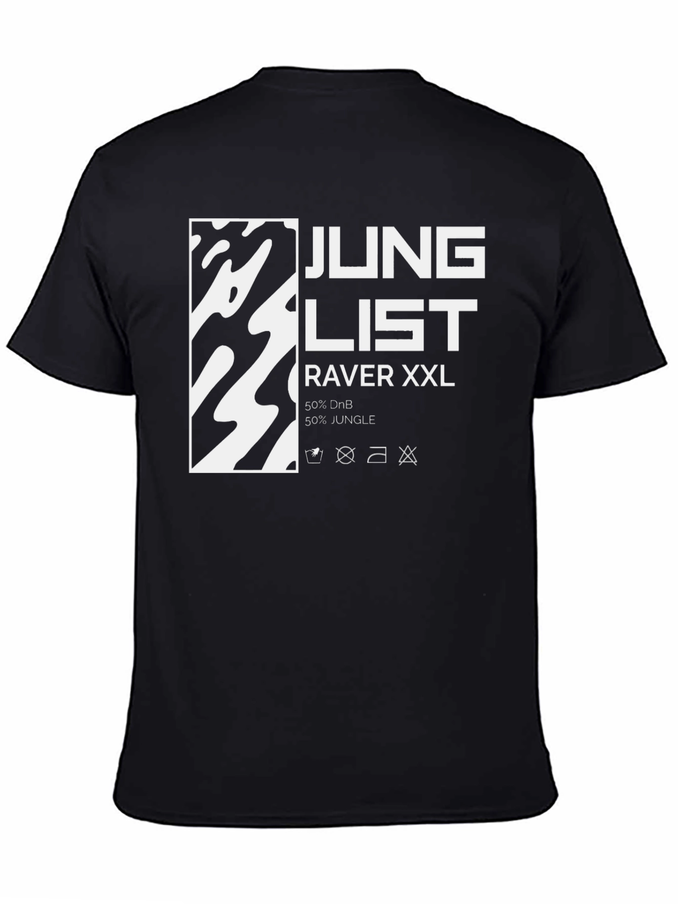 Junglist Raver XXL Black T-Shirt