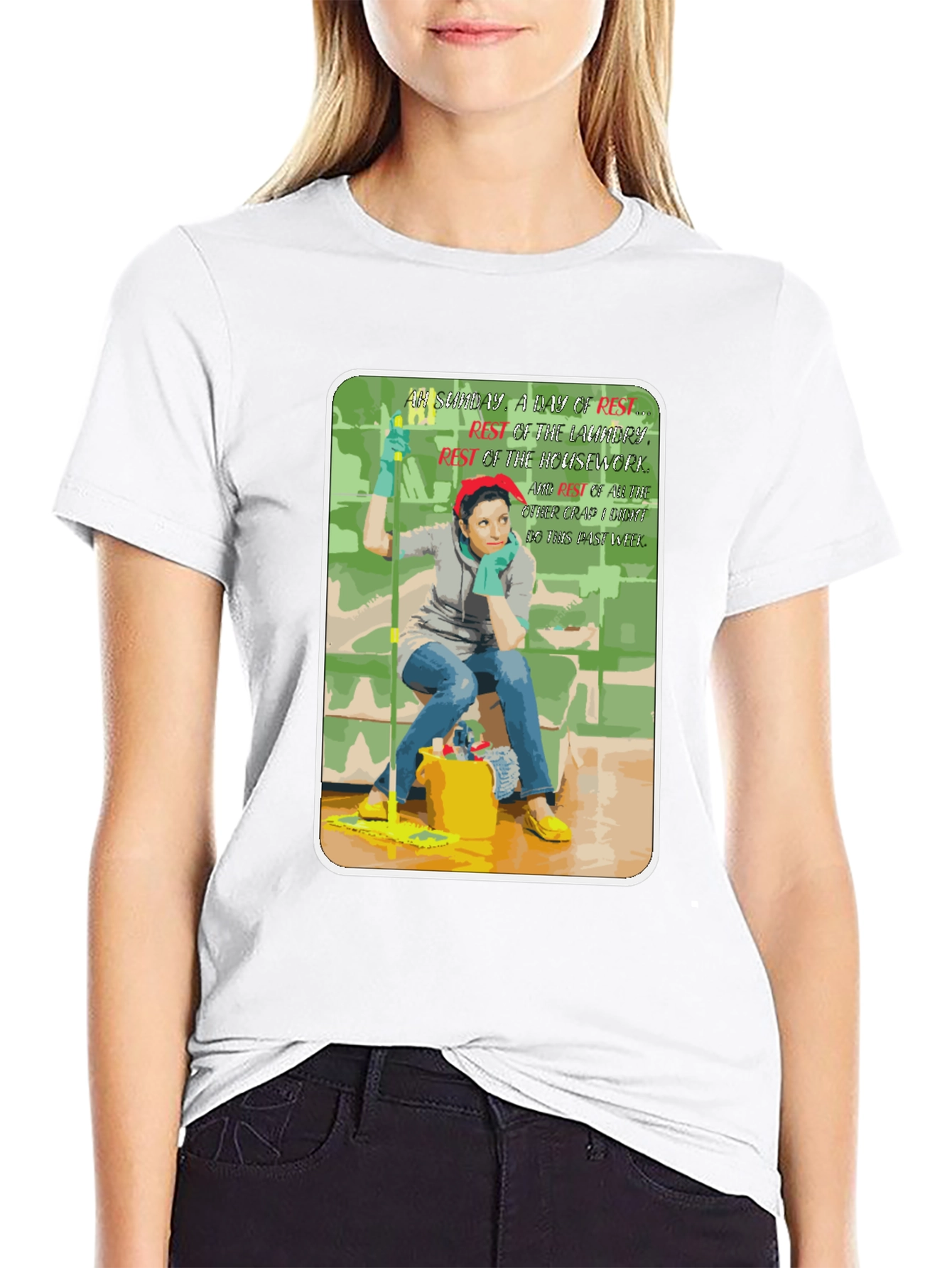 Funny Housework Humor Graphic T-Shirt