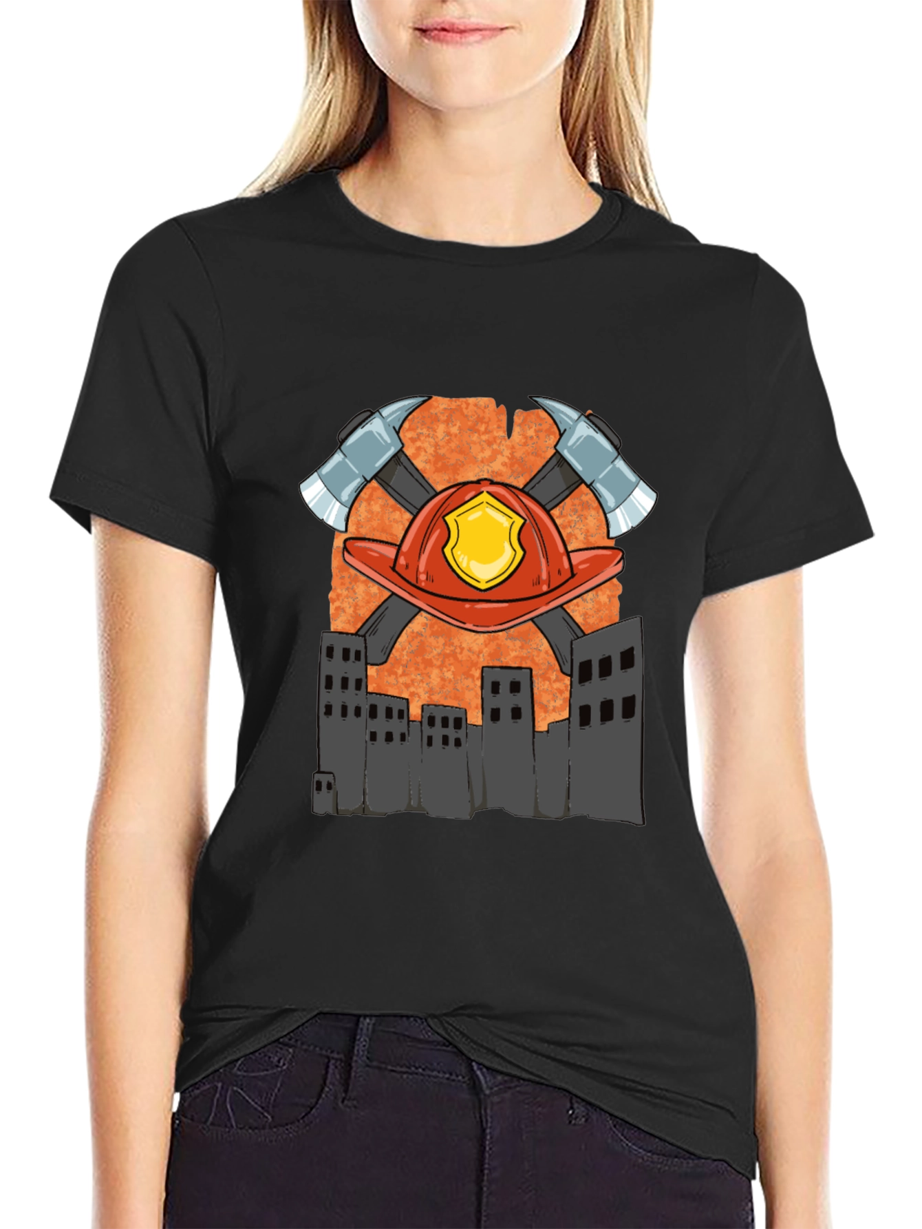 Firefighter Emblem Graphic T-Shirt