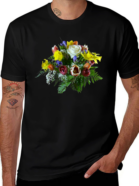 Floral Bouquet Graphic Tee - Unique Design