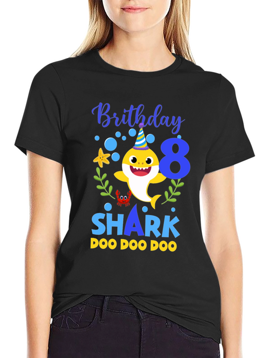 Birthday Shark 8 T-shirt