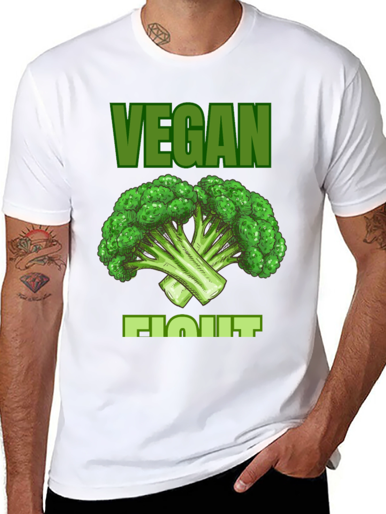 Vegan Fight Broccoli Graphic Tee