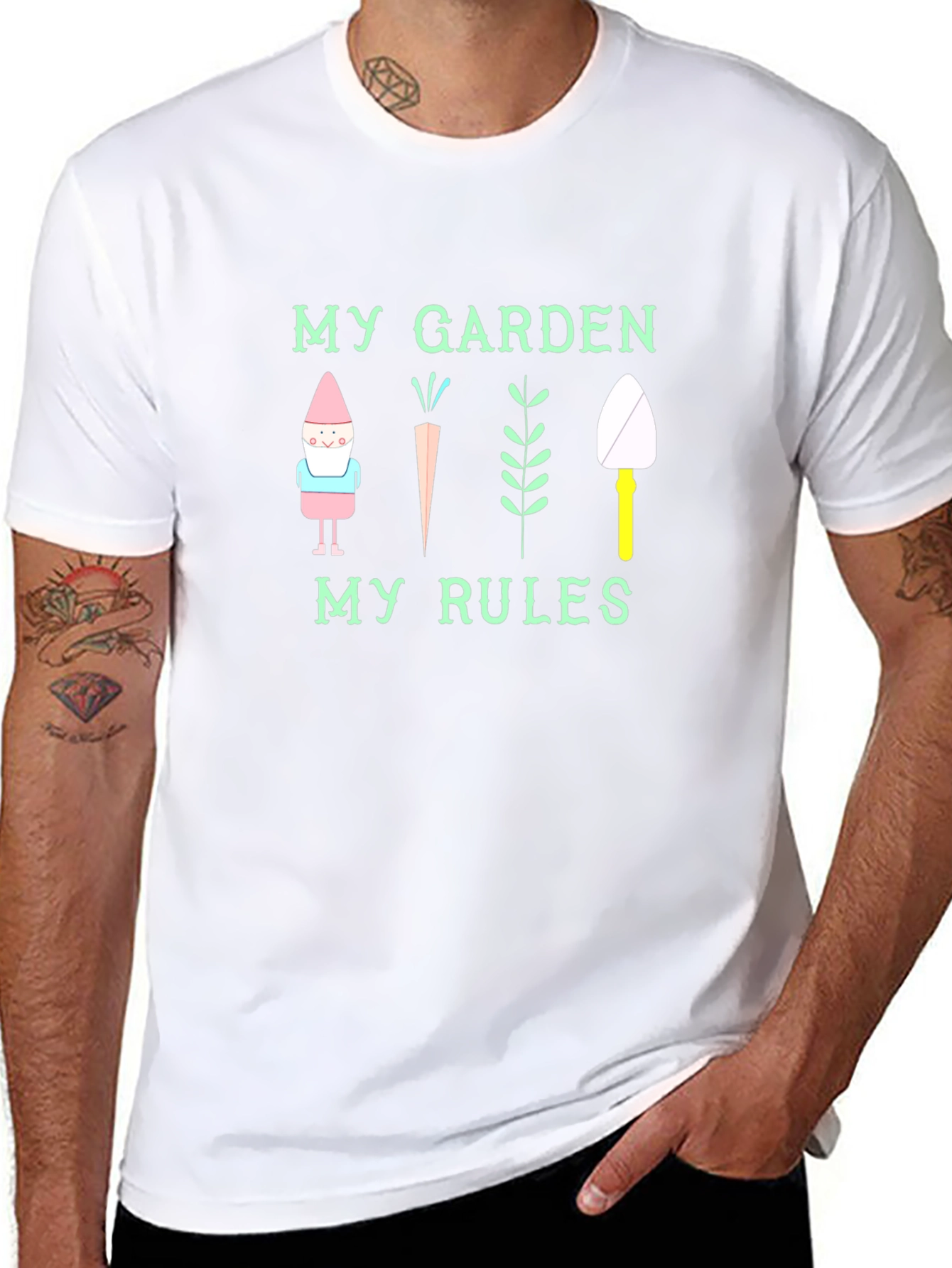 My Garden My Rules Black Graphic T-Shirt