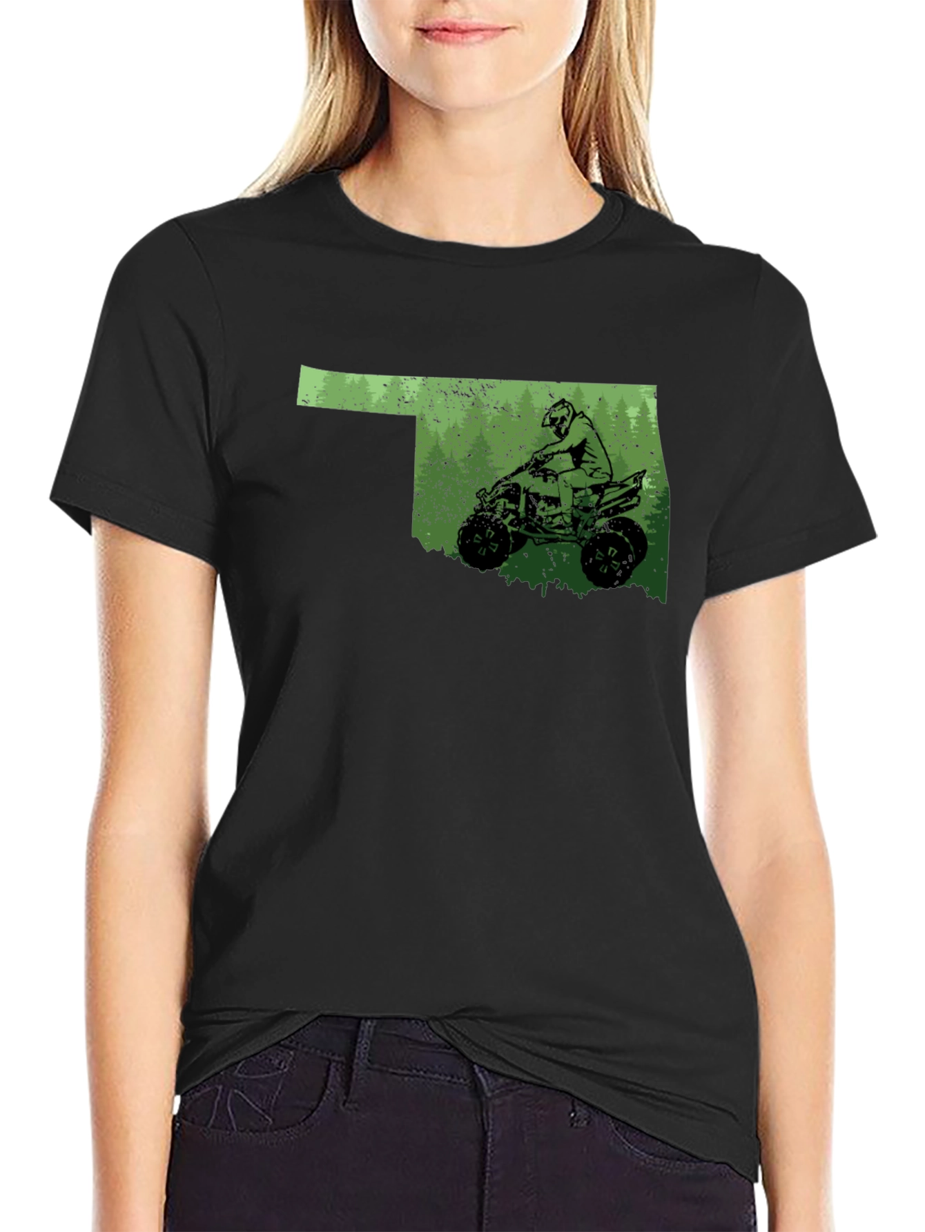Oklahoma ATV Rider Graphic T-Shirt