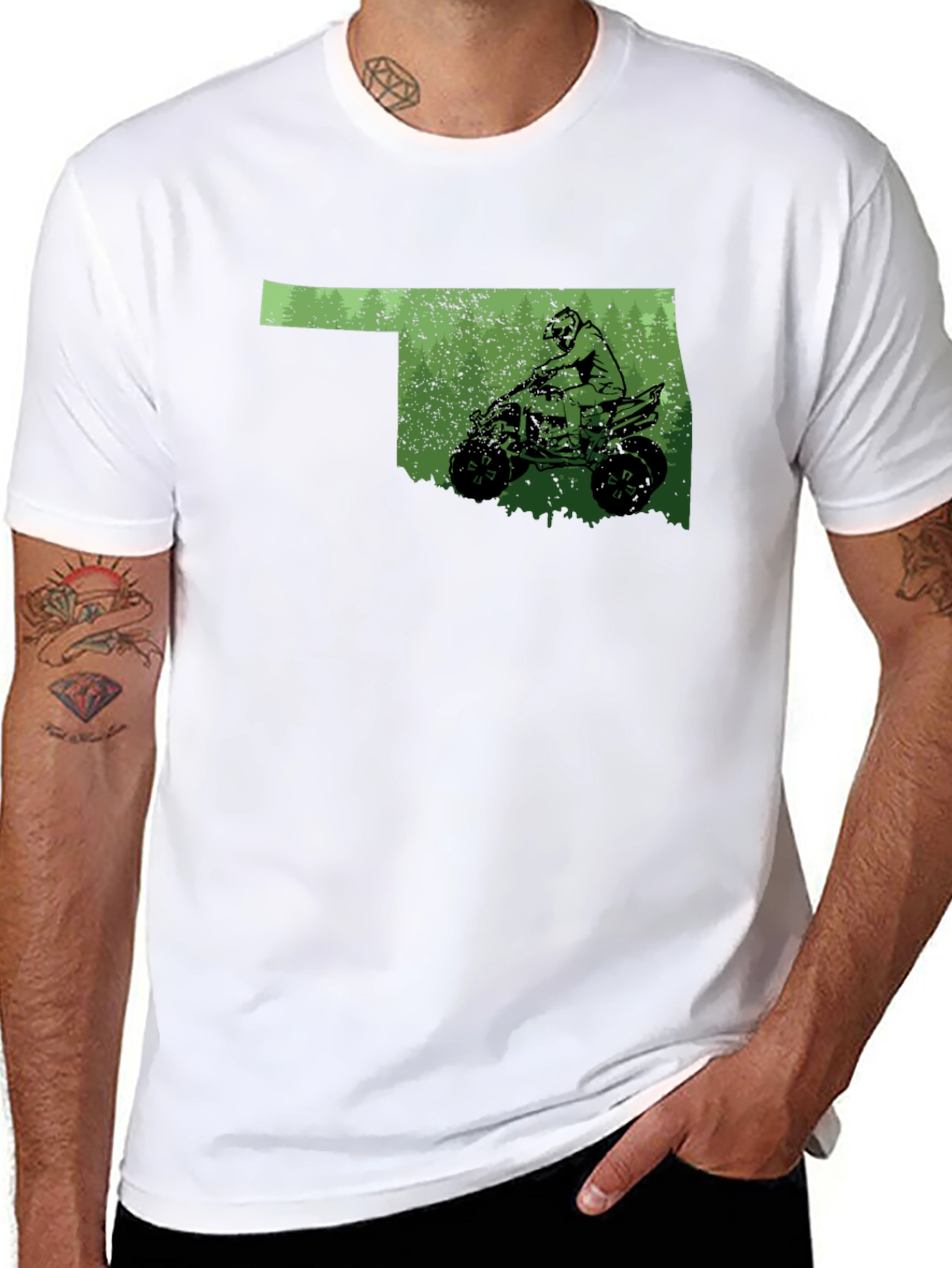 Oklahoma ATV Rider Graphic T-Shirt