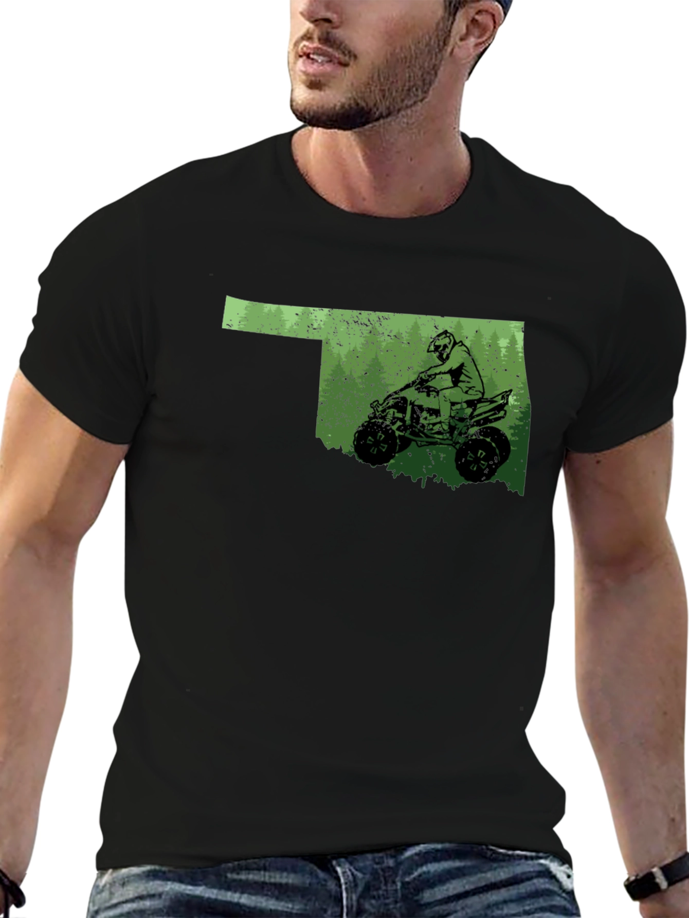 Oklahoma ATV Rider Graphic T-Shirt