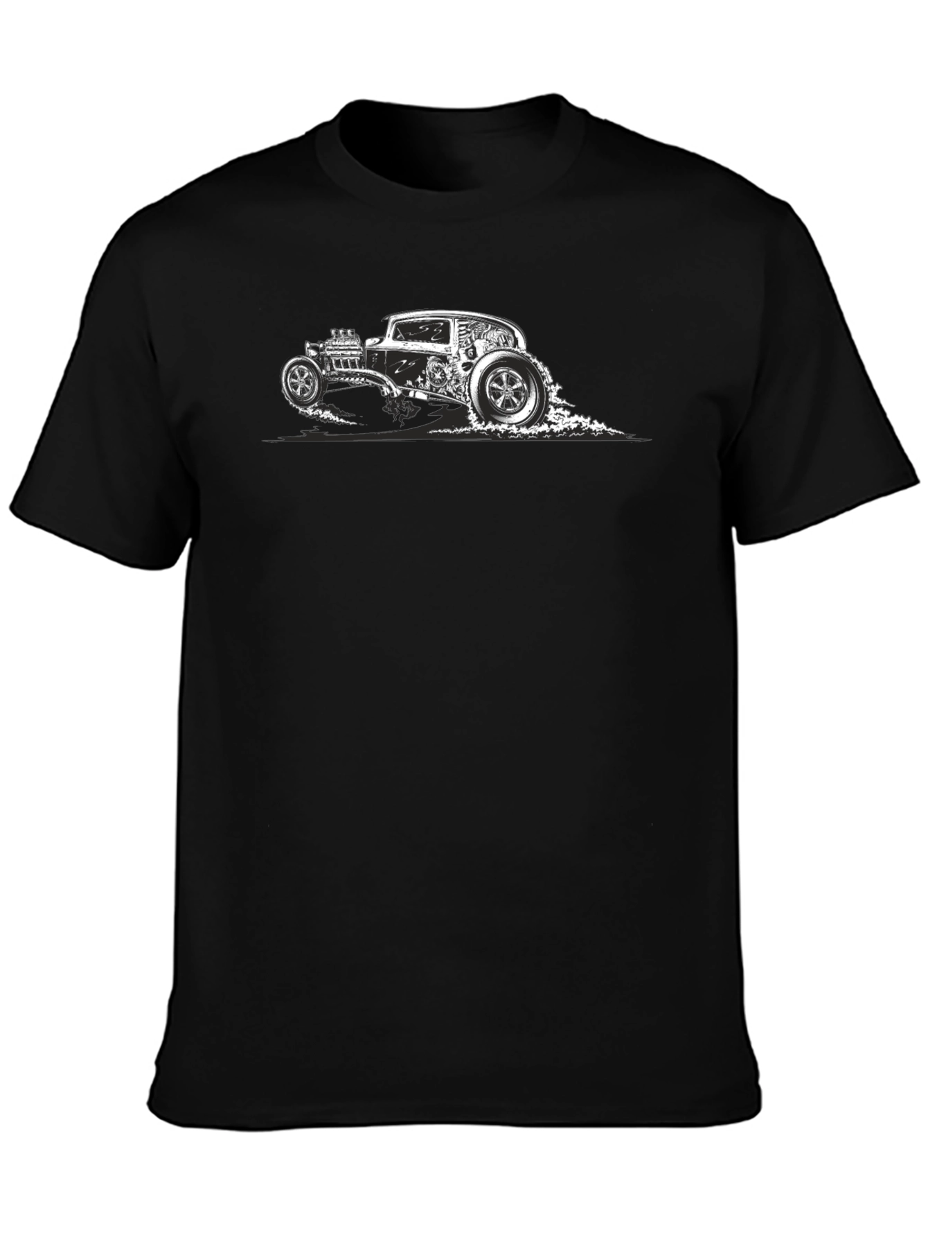 Hot Rod Car Graphic Black T-Shirt