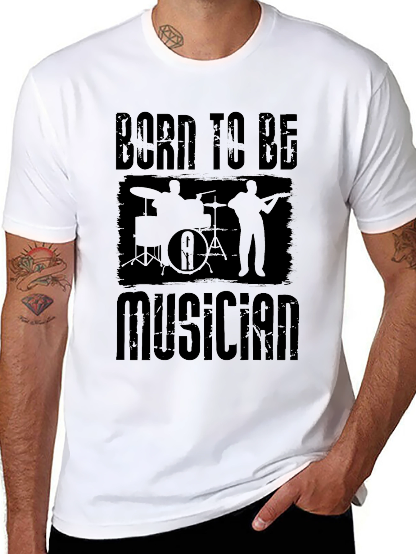 Born to Be Musician Black T-Shirt