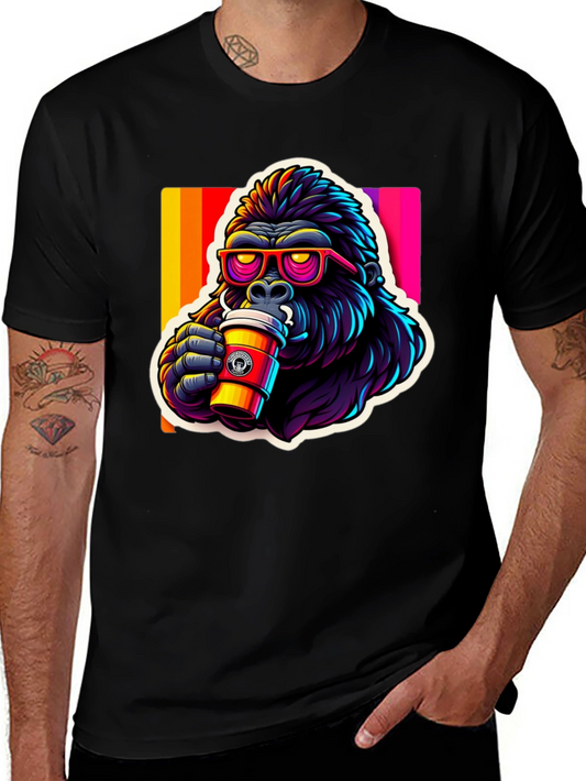 Cool Gorilla Coffee T-Shirt - Stylish Graphic Tee