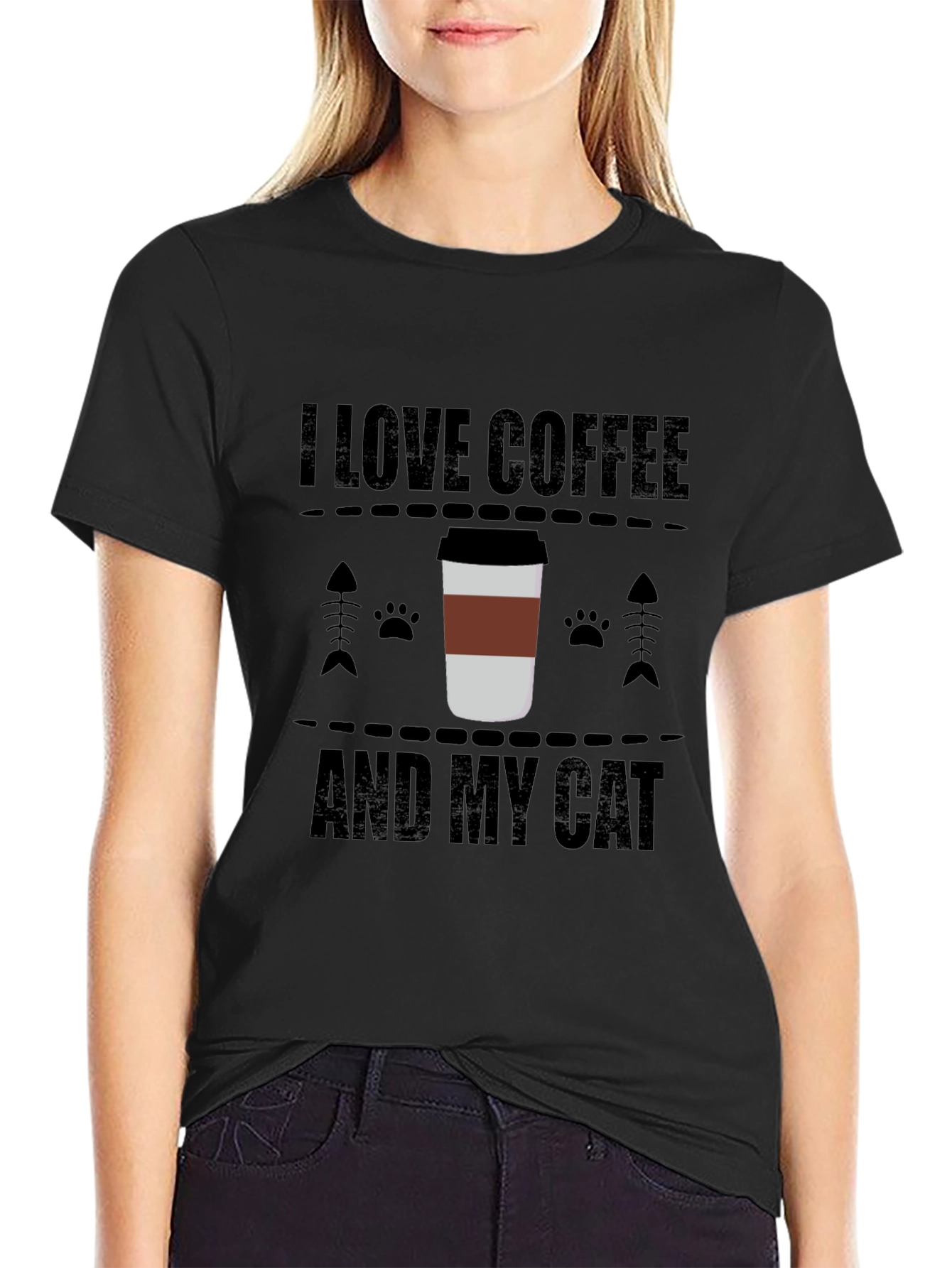 I Love Coffee and My Cat T-Shirt