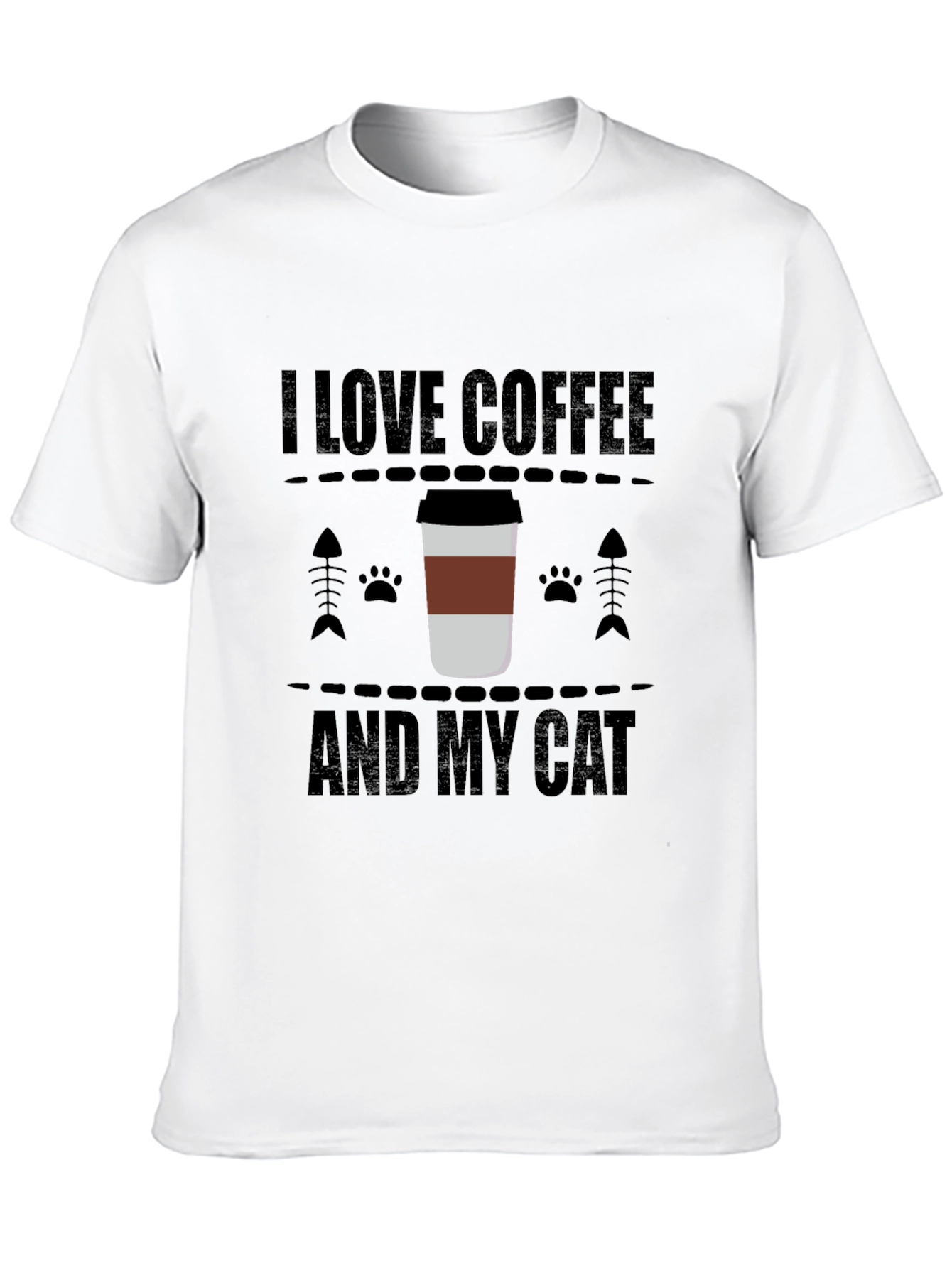 I Love Coffee and My Cat T-Shirt
