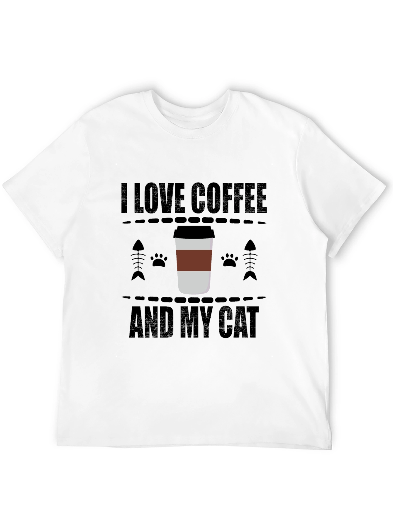 I Love Coffee and My Cat T-Shirt